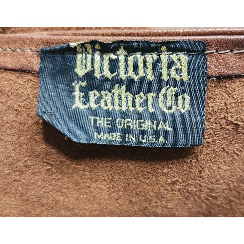 Vintage Victoria Leather Co The Original Brwn Leather Flap Crossbody Shlder Bag - Picture 2 of 6
